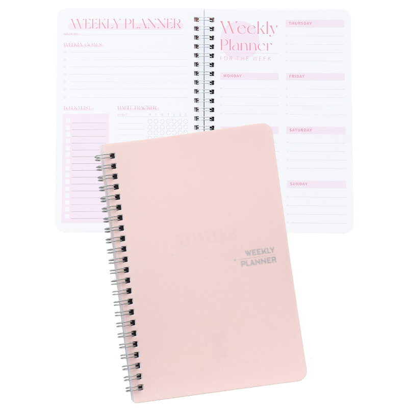 53 lehte Dateerimata nädalaplaneerija PVC kõvakaaneline märkmik Nädala eesmärk ülesannete loend Akadeemilise plaanija päevaplaanid prioriteedid