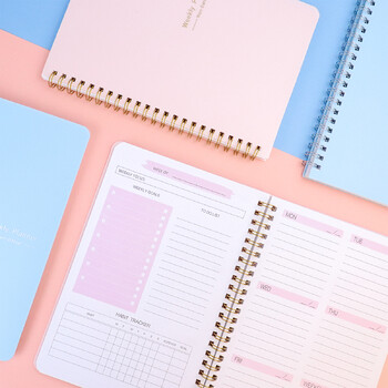 A5 2023 Planner Spiral Notebook 52 εβδομάδων Ημερήσια εβδομαδιαία ατζέντα Πρόγραμμα μαθητών γραφική ύλη Σχολικά είδη γραφείου