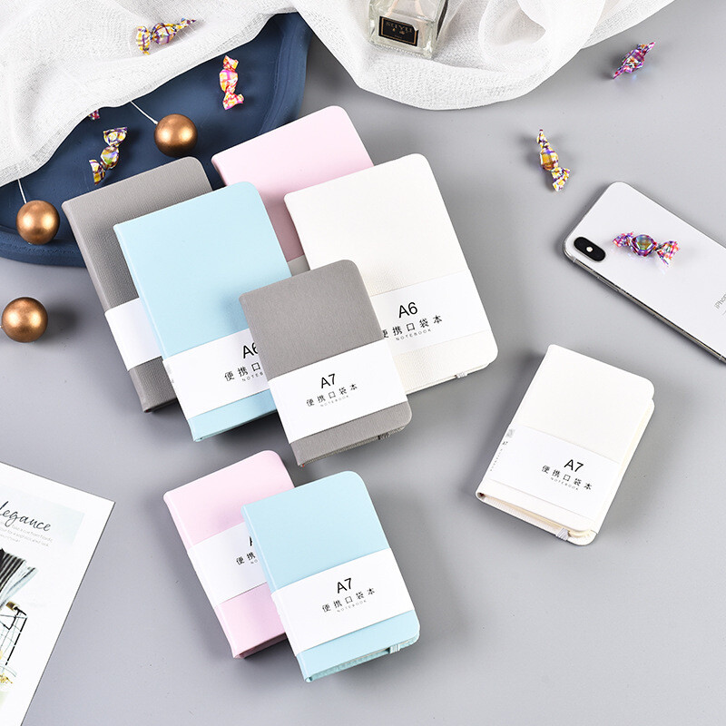 Mini caiet A6 A7 Bloc de note portabil de buzunar Memo Agenda Planificator Agenda Organizator Sketchbook Office School Papetarie 100 de coli