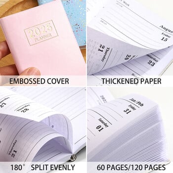 Laser Agenda 2025 Planner Notebook Cuadernos Cahier Mini Journal Notebook Libretas Diary Cuaderno Office Accessories Notebook