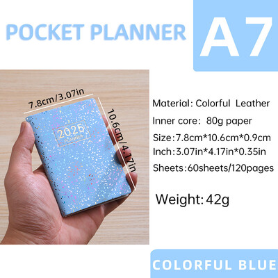 Laser Agenda 2025 Planner Notebook Cuadernos Cahier Mini Journal Märkmik Libretas Diary Cuaderno Kontoritarvikud Märkmik