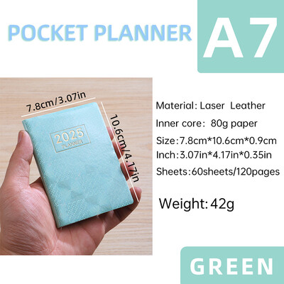 Laser Agenda 2025 Planner Notebook Cuadernos Cahier Mini Journal Märkmik Libretas Diary Cuaderno Kontoritarvikud Märkmik