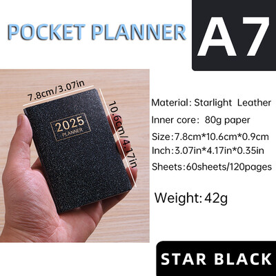 Laser Agenda 2025 Planner Notebook Cuadernos Cahier Mini Journal Märkmik Libretas Diary Cuaderno Kontoritarvikud Märkmik