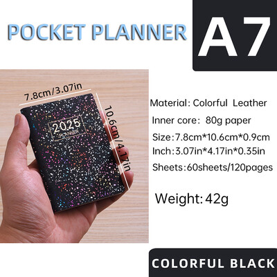 Laser Agenda 2025 Planner Notebook Cuadernos Cahier Mini Journal Märkmik Libretas Diary Cuaderno Kontoritarvikud Märkmik