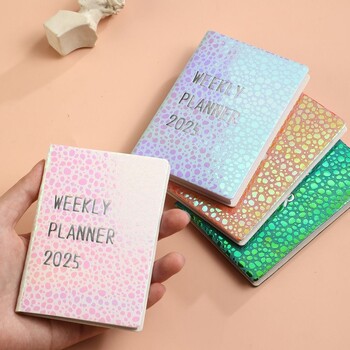 2025 A7 Agenda Book Laser Starlight Pocket Notebook 2025 Planner Notebook with Calendar Daily Weekly Monthly Planner