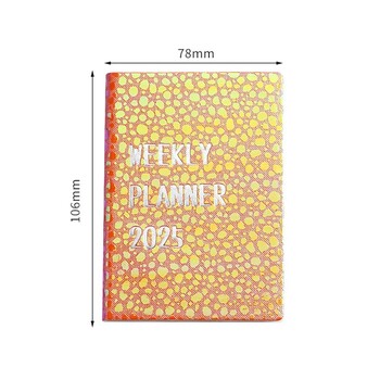 2025 A7 Agenda Book Laser Starlight Pocket Notebook 2025 Planner Notebook with Calendar Daily Weekly Monthly Planner