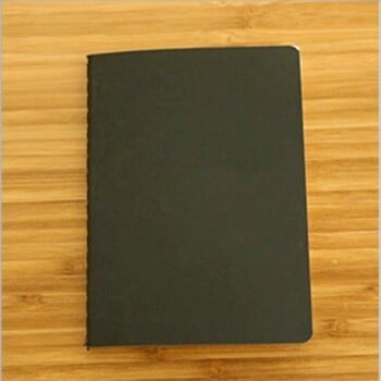 A6 Retro Simple Blank Paper Diary Sketch Graffiti Painting Notebook Black Cover 88 Pages Office School Φορητά χαρτικά