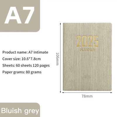 2025 A7 španjolska knjiga rasporeda Morandi bilježnica u boji Dnevni tjedni mjesečni planer Bilježnica Popis obaveza Bilježnica s kalendarom