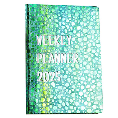 2025. aasta mini-inglise kalender, loominguline värviline laserkivimustriga sülearvuti, kaasaskantav taskumärkmik A7