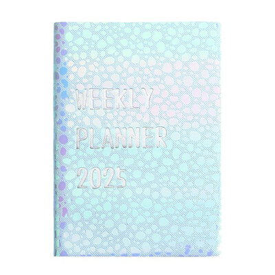 2025. aasta mini-inglise kalender, loominguline värviline laserkivimustriga sülearvuti, kaasaskantav taskumärkmik A7