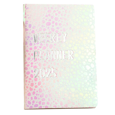 2025. aasta mini-inglise kalender, loominguline värviline laserkivimustriga sülearvuti, kaasaskantav taskumärkmik A7