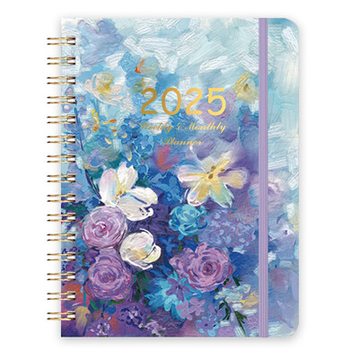 1PC 2025 Планер Бележници Месец Седмичен Бележник График Дневник График Журнал Училищни офис консумативи Канцеларски материали