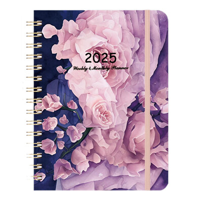 1PC 2025 Планер Бележници Месец Седмичен Бележник График Дневник График Журнал Училищни офис консумативи Канцеларски материали