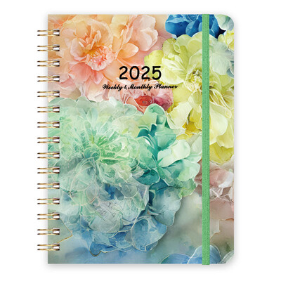 1PC 2025 Планер Бележници Месец Седмичен Бележник График Дневник График Журнал Училищни офис консумативи Канцеларски материали