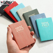 365-päevane 2025. aasta kaasaskantav A7 taskuplaneerija Pu kaas Igapäevane nädalaplaan Märkmik kalender Ajakiri Kooli kontoritarvete päevakava