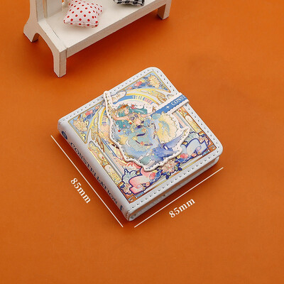 (12 žvaigždynų serija) Gražios užrašų knygelės spalvoto puslapio iliustracija Minkšta oda su magnetine sagtimi studento dienoraštis kietu viršeliu