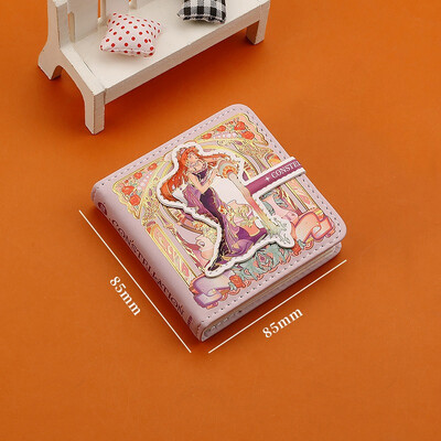 (12 žvaigždynų serija) Gražios užrašų knygelės spalvoto puslapio iliustracija Minkšta oda su magnetine sagtimi studento dienoraštis kietu viršeliu