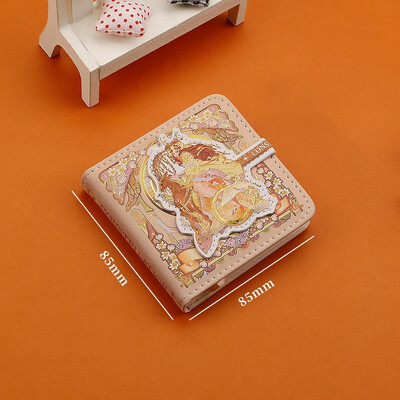 (12 žvaigždynų serija) Gražios užrašų knygelės spalvoto puslapio iliustracija Minkšta oda su magnetine sagtimi studento dienoraštis kietu viršeliu