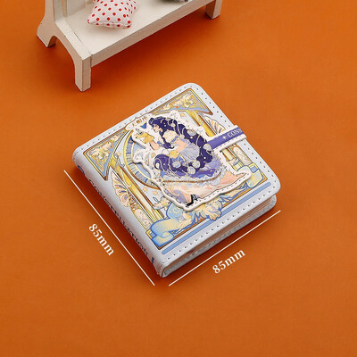 (12 žvaigždynų serija) Gražios užrašų knygelės spalvoto puslapio iliustracija Minkšta oda su magnetine sagtimi studento dienoraštis kietu viršeliu