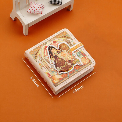 (12 žvaigždynų serija) Gražios užrašų knygelės spalvoto puslapio iliustracija Minkšta oda su magnetine sagtimi studento dienoraštis kietu viršeliu