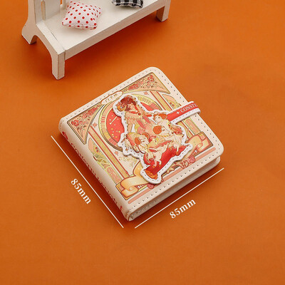 (12 žvaigždynų serija) Gražios užrašų knygelės spalvoto puslapio iliustracija Minkšta oda su magnetine sagtimi studento dienoraštis kietu viršeliu