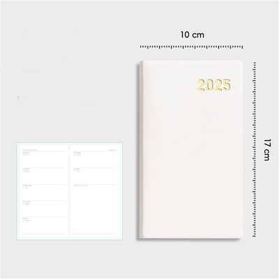 Caiet de planificare 2025 A6 365 de zile Calendar Agenda Planificator Jurnal Bloc de note Obiective săptămânale Obiceiuri Înapoi la școală Programe de papetărie