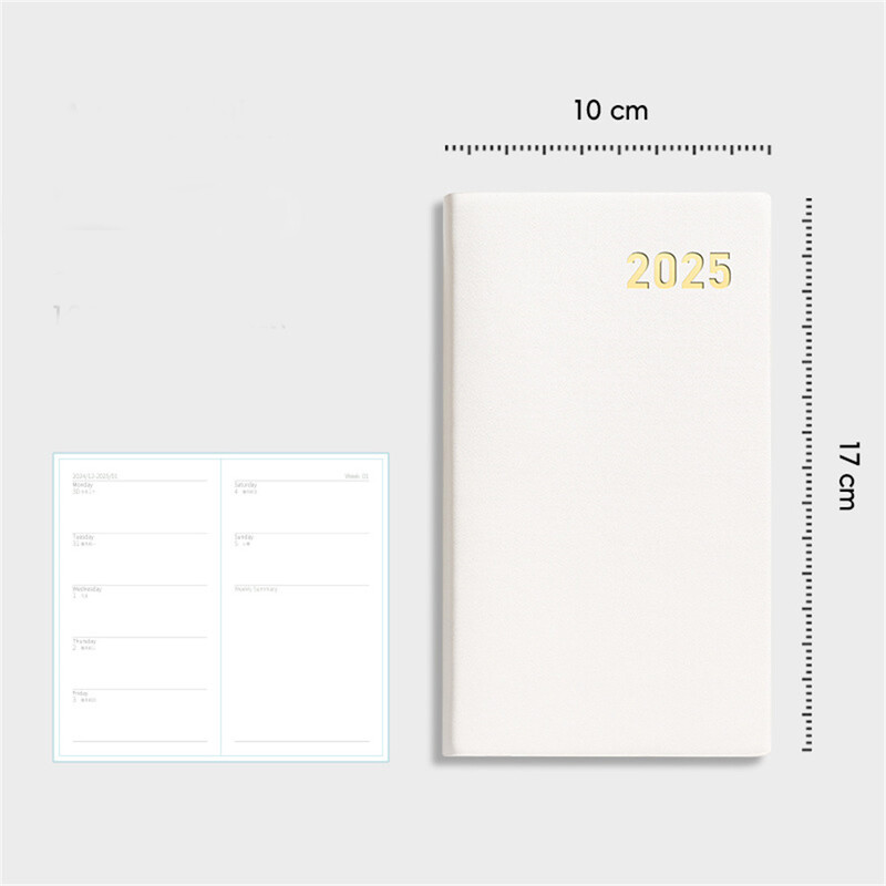 Caiet de planificare 2025 A6 365 de zile Calendar Agenda Planificator Jurnal Bloc de note Obiective săptămânale Obiceiuri Înapoi la școală Programe de papetărie