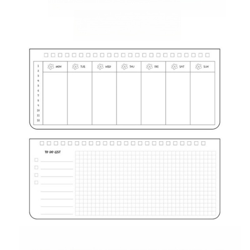 1kom Mali svježi vijenac koji se može trgati Tjedni planer Raspored Student Prijenosni kalem Flip-Up Notepad Pvc Vodootporni Notepad