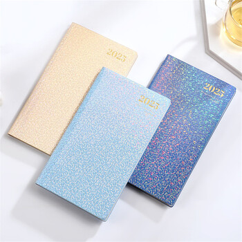 Agenda 2025 A6 Laser Diary Notebook Portable Weekly Planner 365 Daily Notepad Caderno Leather School Calendar Libreta De Apuntes