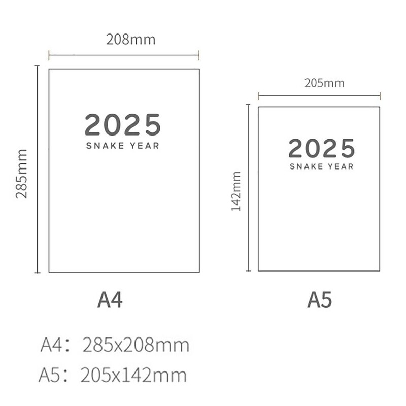 2025 m. kalendoriaus planavimo bloknotas A4/A5 dienos/savaitės/metų dienotvarkės planavimo bloknotas dienoraščio tvarkaraščių organizatorius