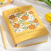 A5 2025 Schedule Planner Notebook 12 Months INS Дневник Блокчета за писане Водене на бележки Дневник Бележник График Журнал Офис консумативи