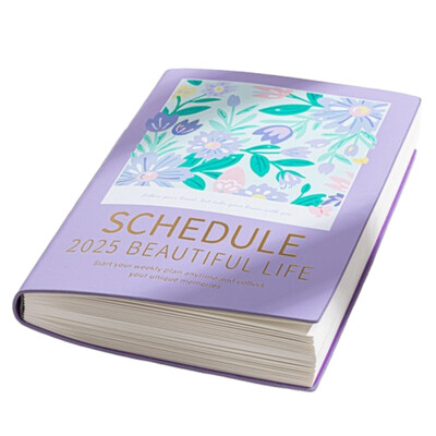 A5 2025 Schedule Planner Notebook 12 Months INS Дневник Блокчета за писане Водене на бележки Дневник Бележник График Журнал Офис консумативи