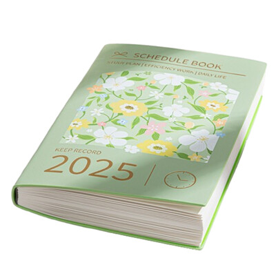 A5 2025 Schedule Planner Notebook 12 Months INS Дневник Блокчета за писане Водене на бележки Дневник Бележник График Журнал Офис консумативи