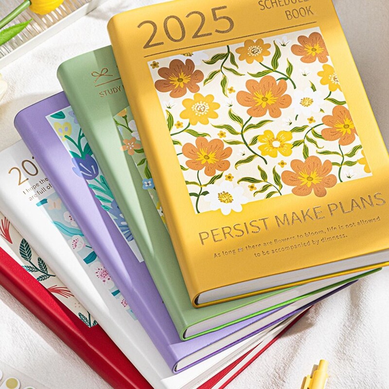 A5 2025 Schedule Planner Notebook 12 Months INS Дневник Блокчета за писане Водене на бележки Дневник Бележник График Журнал Офис консумативи