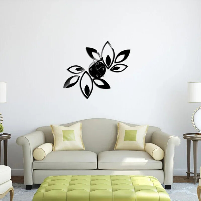 Naujas laikrodis ant sienos namų dekoras Daugiaspalvis palikimas Akrilas Karštas Išpardavimas S Veidrodinio dizaino 3D laikrodis Svetainė Unikalios dovanos