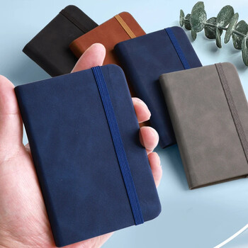 Mini Book A7 Малък бележник Портативен портативен бележник Small Pocket Skin Feeling Leather Waterproof Notes ученически пособия