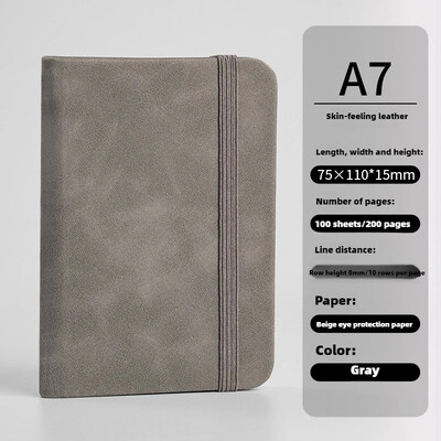 Mini Book A7 Малък бележник Портативен портативен бележник Small Pocket Skin Feeling Leather Waterproof Notes ученически пособия