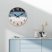 1 tk ümmargune seinakell Rustic Country Köökkell Vintage vaikne dekoratiivne seinakell kodukontori kaunistamiseks