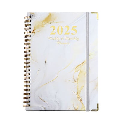 Caiet de planificare portabil 2025 Caiet durabil de planificare zilnică, săptămânală, calendar compact, blocnotes, agendă de la biroul școlii