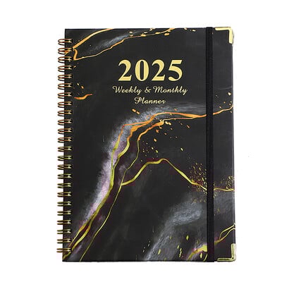 Caiet de planificare portabil 2025 Caiet durabil de planificare zilnică, săptămânală, calendar compact, blocnotes, agendă de la biroul școlii