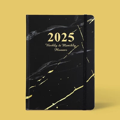 Caiet de planificare portabil 2025 Caiet durabil de planificare zilnică, săptămânală, calendar compact, blocnotes, agendă de la biroul școlii