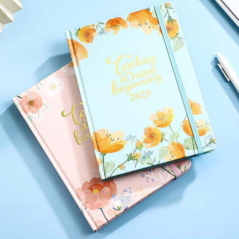 Caiet de planificare portabil 2025 Caiet durabil de planificare zilnică, săptămânală, calendar compact, blocnotes, agendă de la biroul școlii