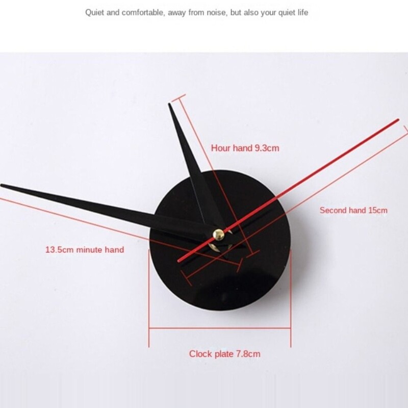 3D Големи римски цифри Огледална повърхност Акрилен стикер за стена Стенен часовник Домашен офис Направи си сам Nordic Style Art Decoration Home Decor