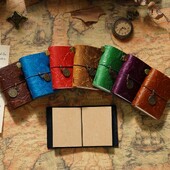 Lehmanahast kaane joonistamine Sketchbook Kaasaskantav kirjutamine Nahast reisija märkmik DIY Käsitsi valmistatud päevik märkmiku Käsikonto