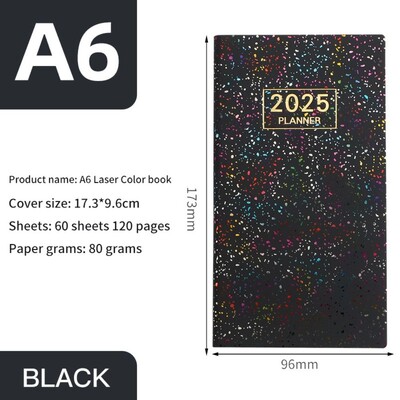 „Laser Agenda Escolar 2025“ anglų kalbos programos užrašų knygelės Užduočių sąrašas anglų k. A6 formato kišeninis planavimo laikas.