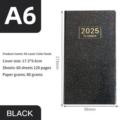 „Laser Agenda Escolar 2025“ anglų kalbos programos užrašų knygelės Užduočių sąrašas anglų k. A6 formato kišeninis planavimo laikas.