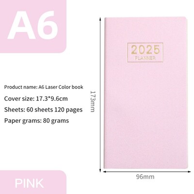 „Laser Agenda Escolar 2025“ anglų kalbos programos užrašų knygelės Užduočių sąrašas anglų k. A6 formato kišeninis planavimo laikas.