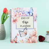 Un planificator de design vintage Planificator de sfârșit de viață - un ghid pentru organizarea proprietății, asigurărilor și documentelor importante, scris în engleză