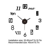 Ceas de perete luminos 3D Ceas de perete acrilic fără cadru Autocolant modă DIY Ceas digital Ceas de perete Ceasuri de artă Decorare