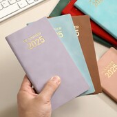 2025 A6 ingliskeelne nädalaplaneerimisega sülearvuti, PU nahast mini kaasaskantav päeviku loend. Ülesanded, kulude jälgimine ja toidukorra korraldamine